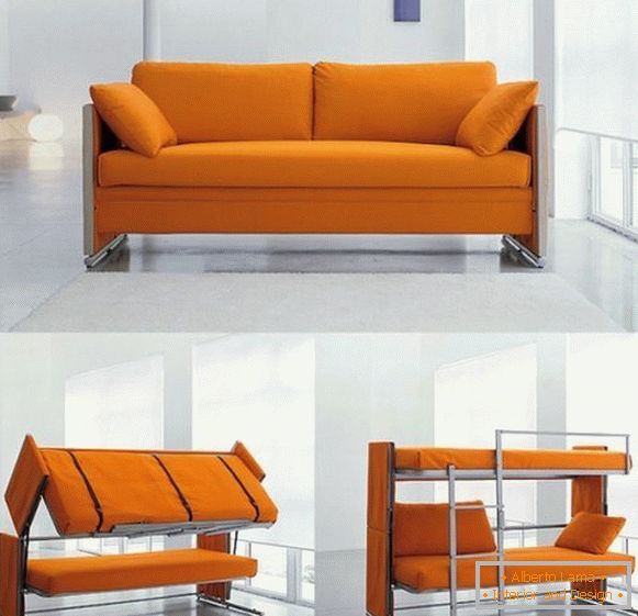 Sofa, transforming into a bunk bed