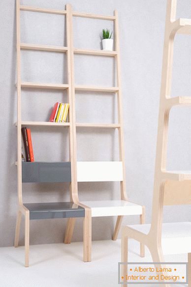 Chairs with shelves