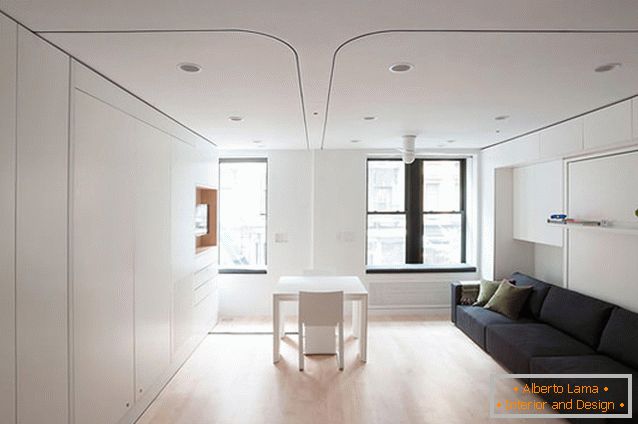 Interior multifunctional apartment-transformer in New York