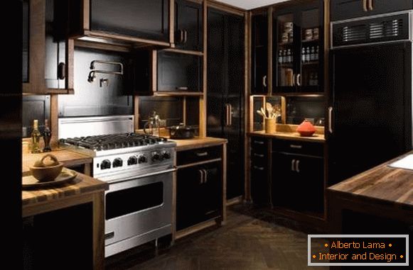 Kitchen design 2018 - photos of new items in black