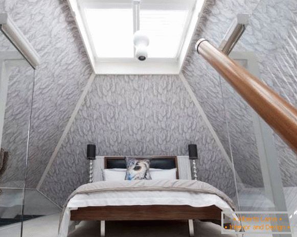 Bedroom design in the attic