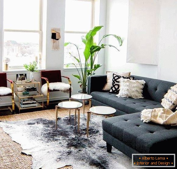 Popular styles in the interior of the living room - urban design