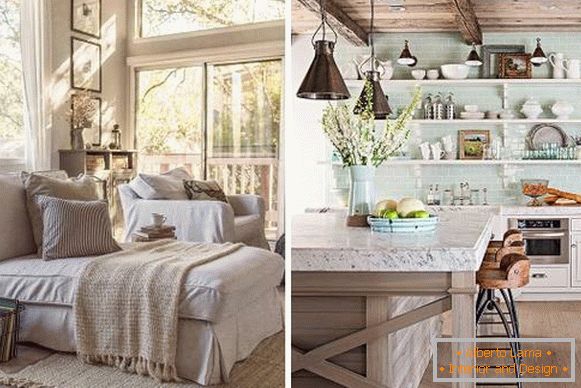 Fashionable interior design 2016 - Provence bedroom and kitchen