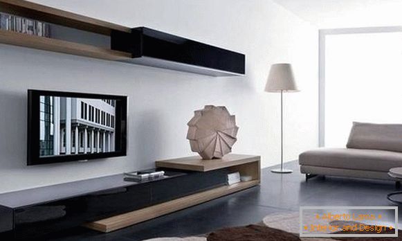 modern modular walls in the living room, photo 16