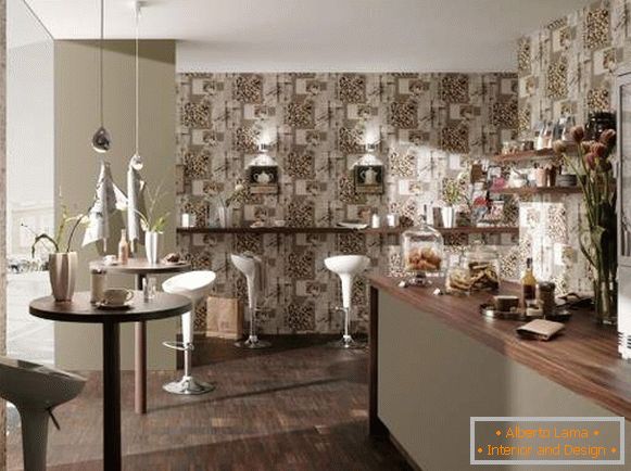 inexpensive washable wallpaper for the kitchen photo, photo 10