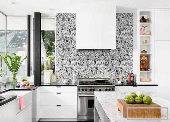 washable wallpaper for kitchen, photo 15