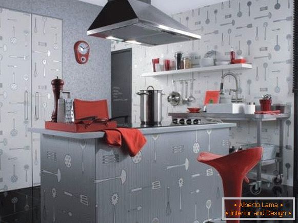 catalog of washable wallpaper for kitchen, photo 46