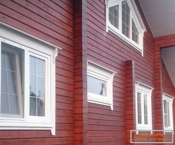 Finnish platbands for windows in a wooden house, фото 18