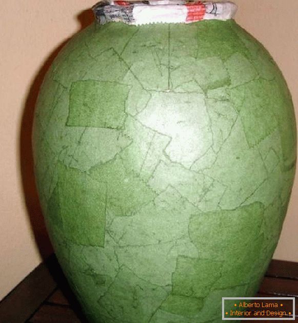 outdoor vase papier mache by own hands, photo 25