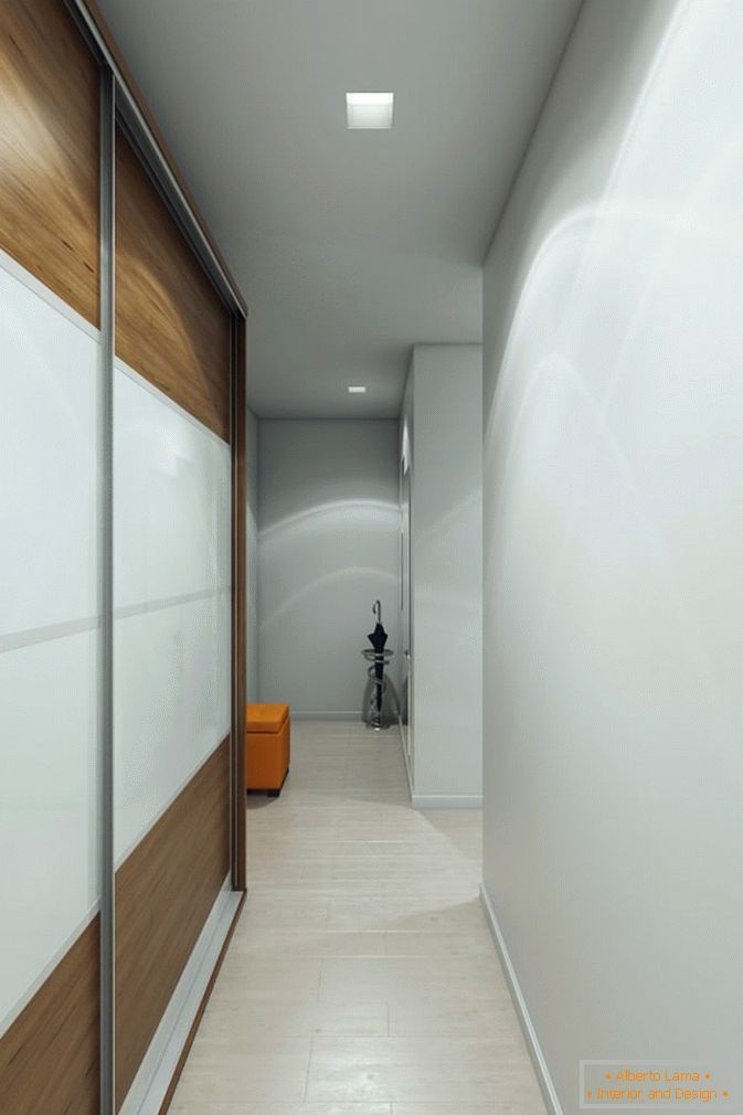 Corridor of a small studio apartment in Russia