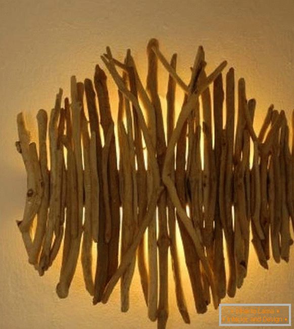 wall lamp from wood with own hands, photo 12