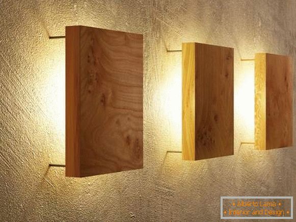 wall lamp from wood by own hands, photo 14