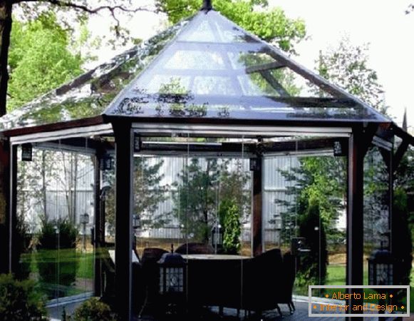 Sheds of polycarbonate in a private house photo, photo 24