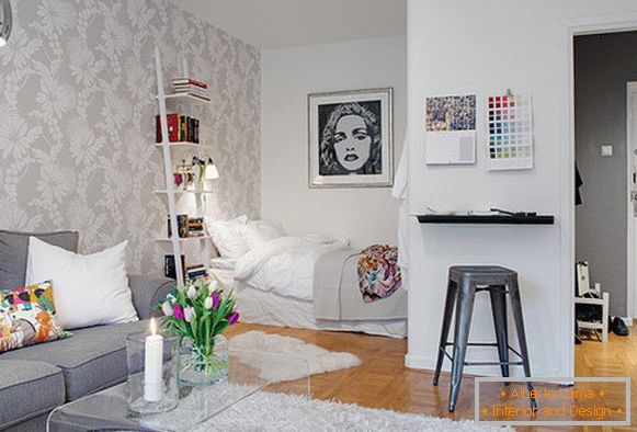 Interior of a small Swedish apartment