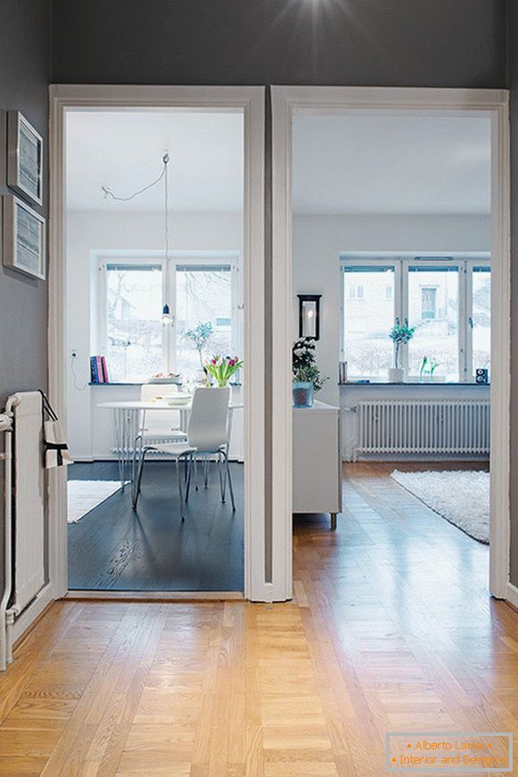 Interior of a small Swedish apartment