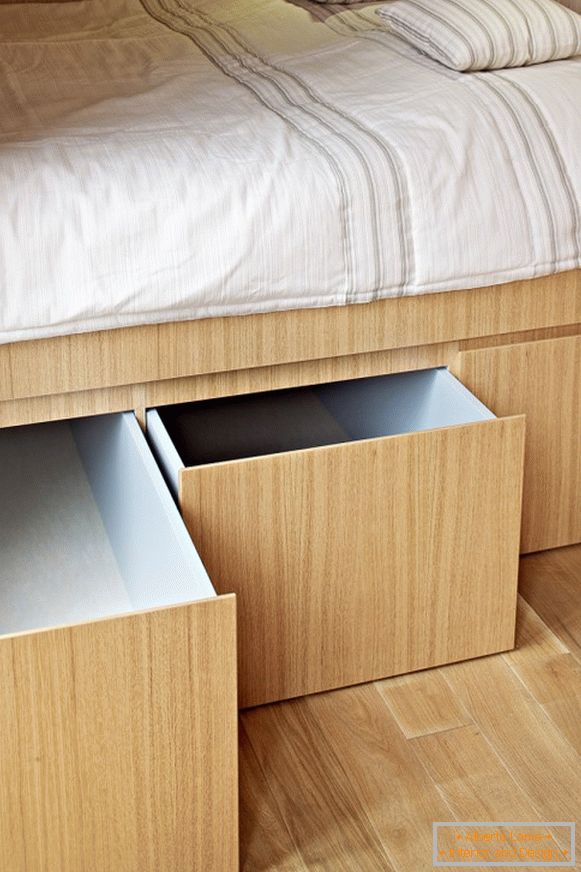 Storage systems in the design of a tiny apartment