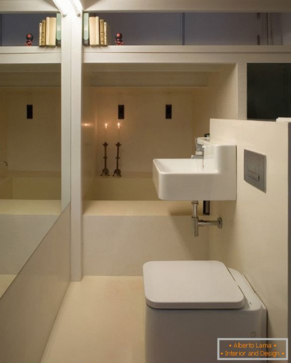 Interior of a small bathroom
