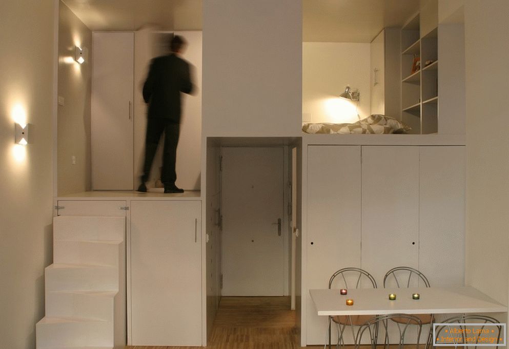 Multifunctional loft in white color