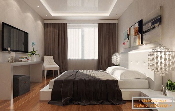 Spotlight in a bedroom with low ceilings