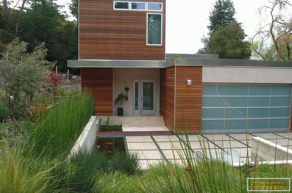 Garage with modern gates