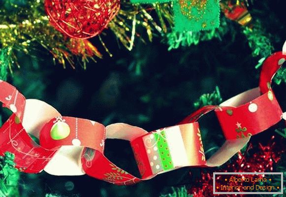 Christmas garlands of paper with their own hands, photo 2