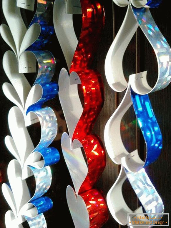 Christmas garland with backlight made of paper, photo 3