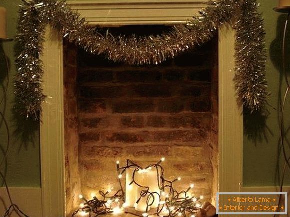 Garland LED led - imitation of fire in the fireplace for the New Year