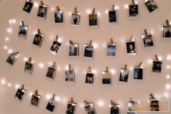 Garland LED White - Wall decoration ideas for the New Year