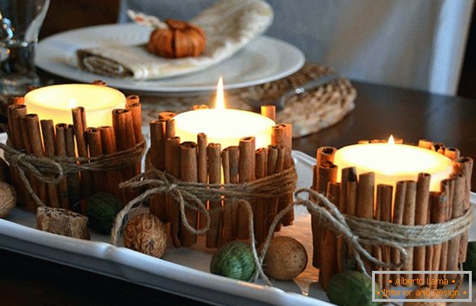 New Year's decoration of candles, photo 36