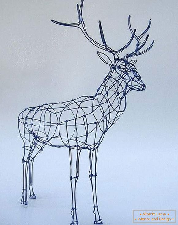 New Year's deer made of wire by own hands, photo 15