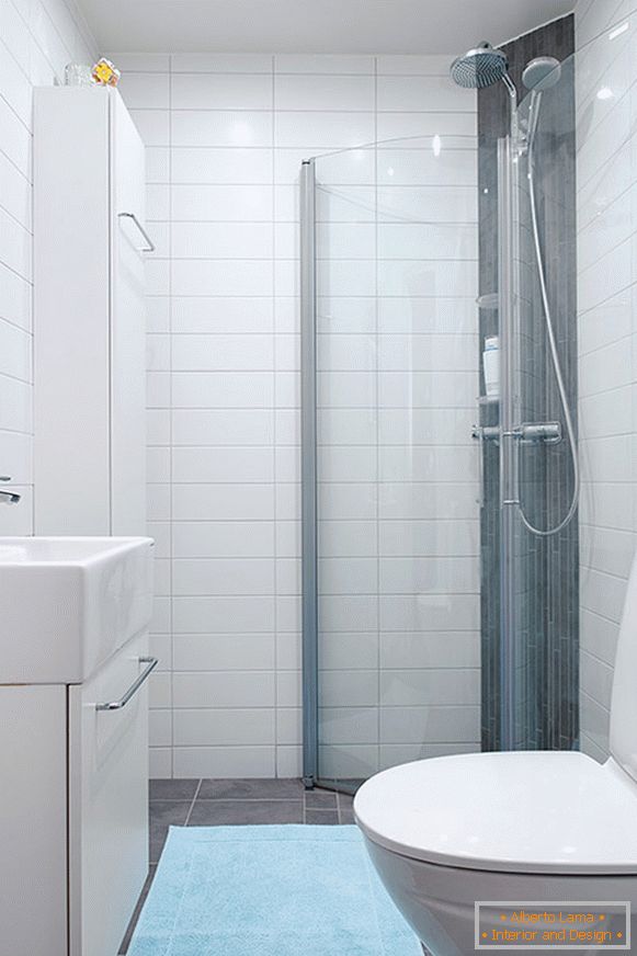 Bathroom of a small apartment in Gothenburg