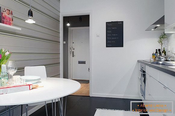 Kitchen of a small apartment in Gothenburg