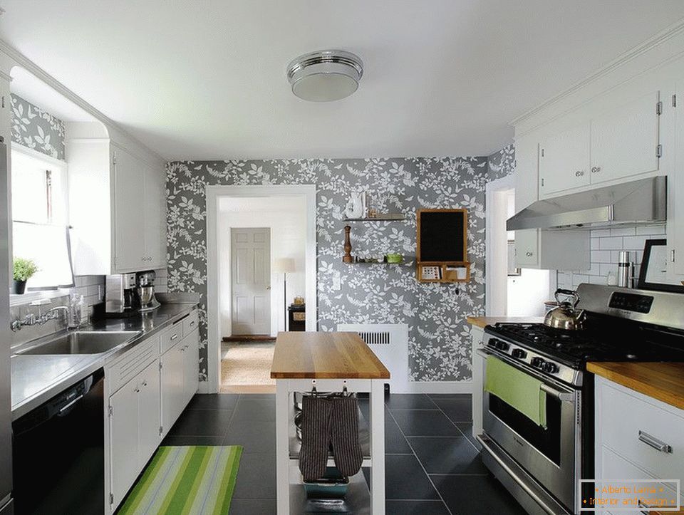 Design of wallpaper for kitchen