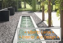 Arrangement of a modern garden с бассейном