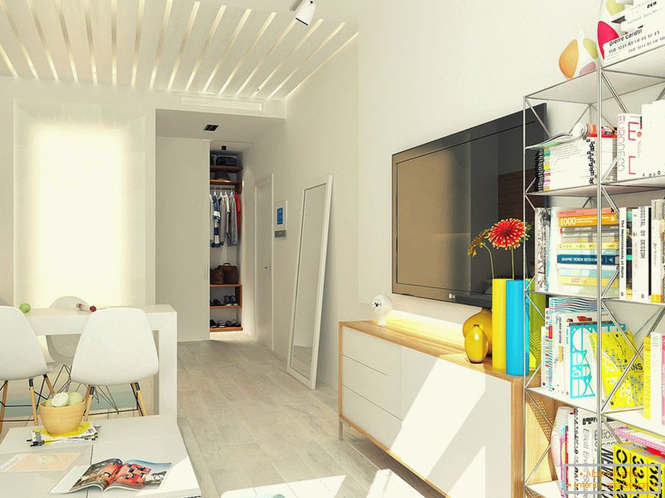 Interior of a small studio apartment
