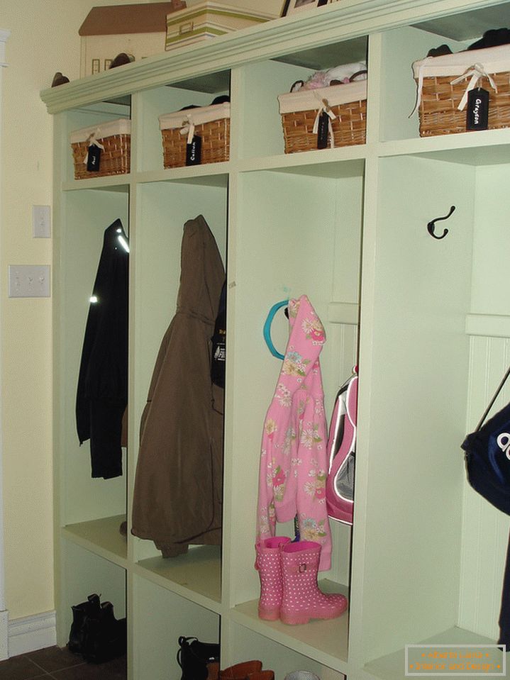 Large open wardrobe in the hallway