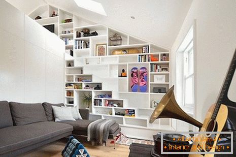 Mini-apartment in the loft in Scandinavian style