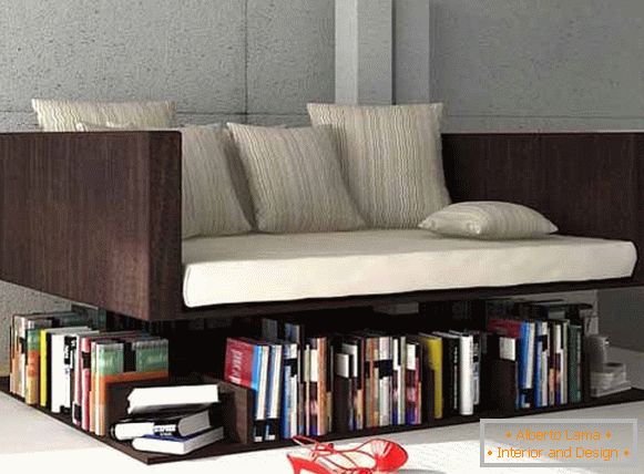 Ransa sofa with bookshelves from the designer Younes Duret, Morocco