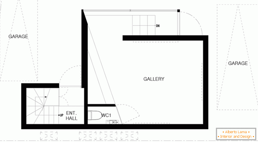 The layout of a small studio house