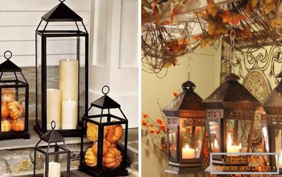 Autumn decor - lamps themselves