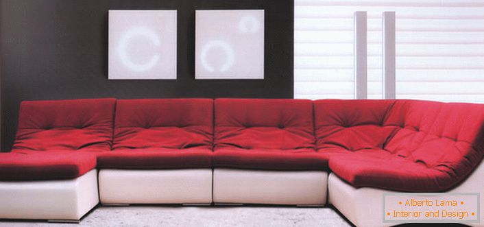 Modular sofas in high-tech style. Unlimited features in the configuration and color palette.