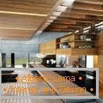 Wooden ceiling and beams