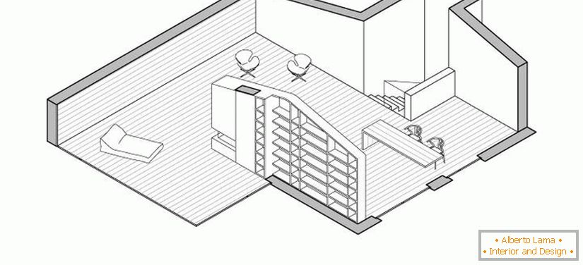 Layout and furnishing of the third level of the mansion MP