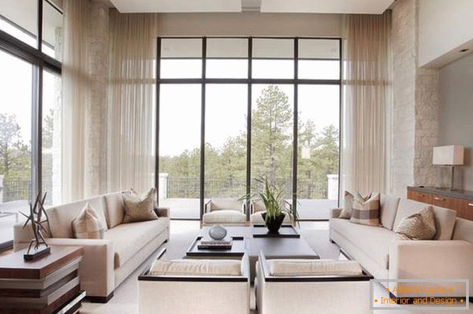 Large apartment with panoramic windows - interior photo