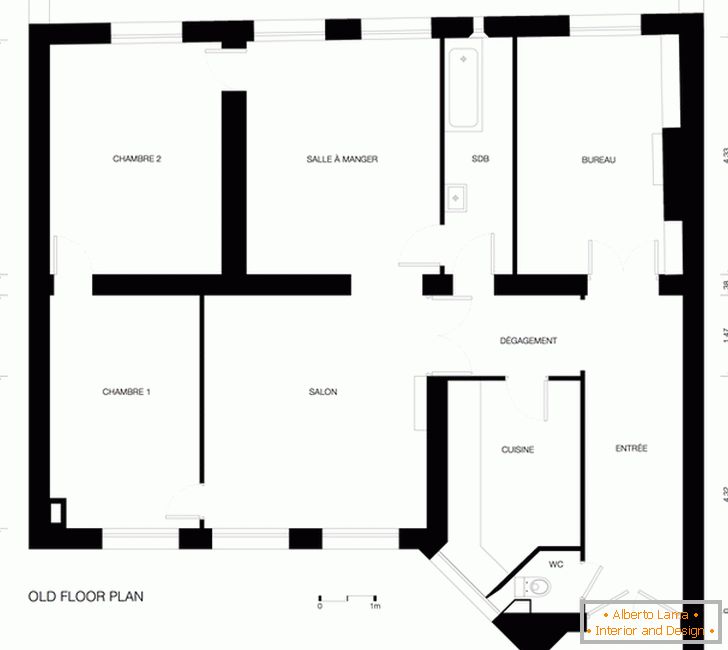 Apartment layout before reconstruction