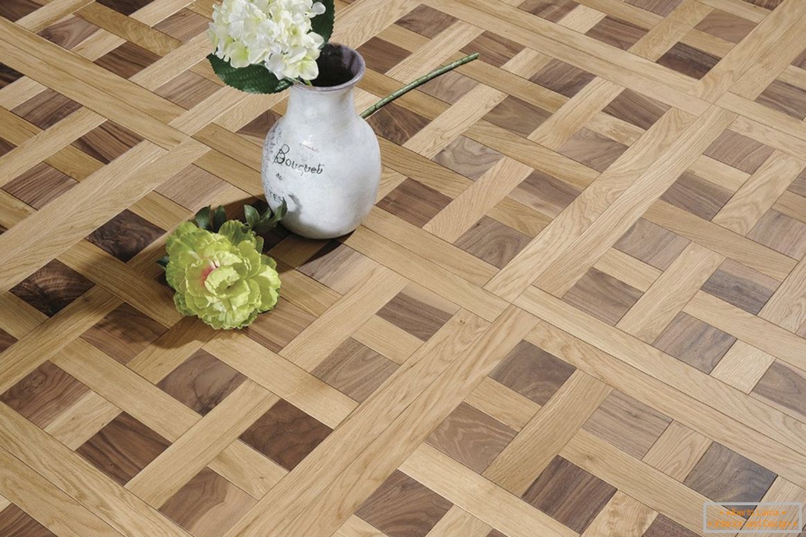 Two-color parquet laying