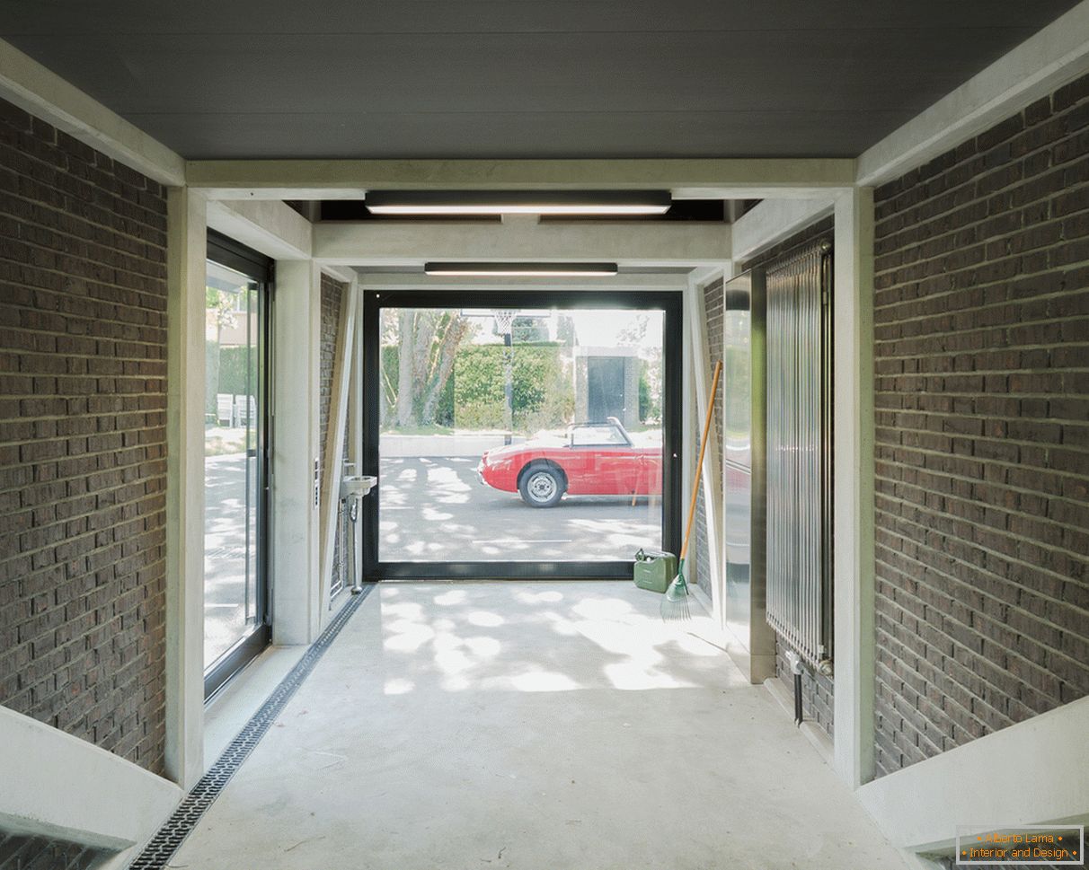 Interior design of a garage with a canopy