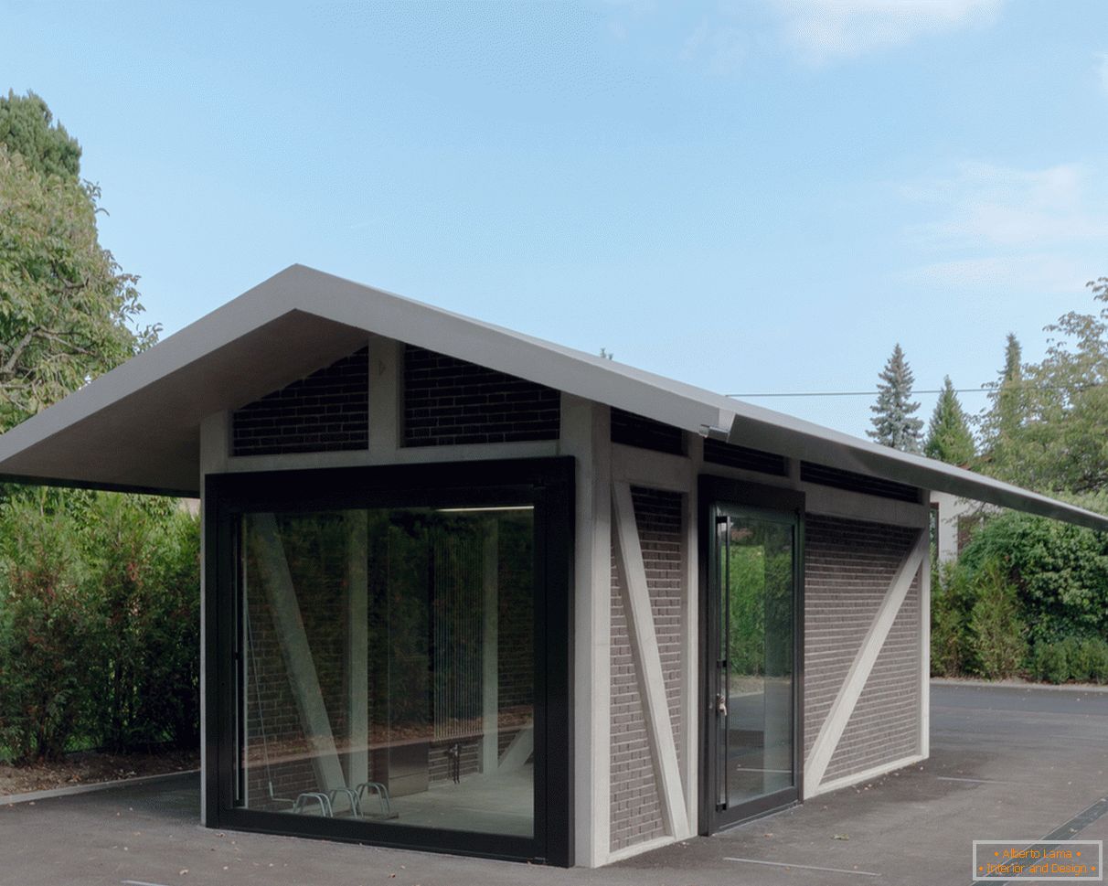 Design of a garage with a canopy - фото 3