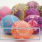 Bright Easter eggs with patterns