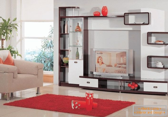 Modern modern furniture for a spacious bright living room. Time changes, materials change, and familiar lines remain.
